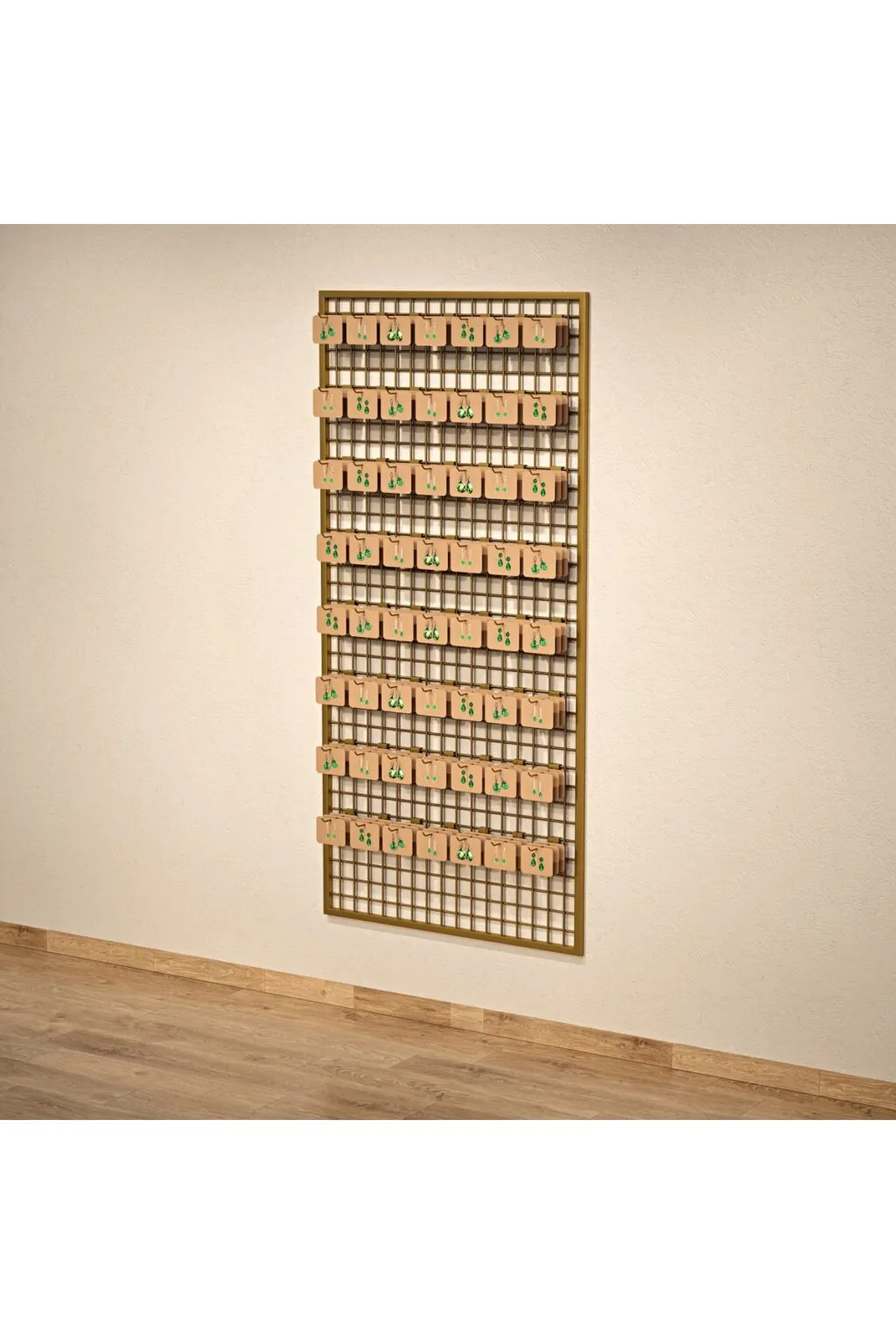 90*190 Gold,duvara Monte Tel Pano, Sık Telli Aksesuar Bijuteri Panosu - Görsel 3