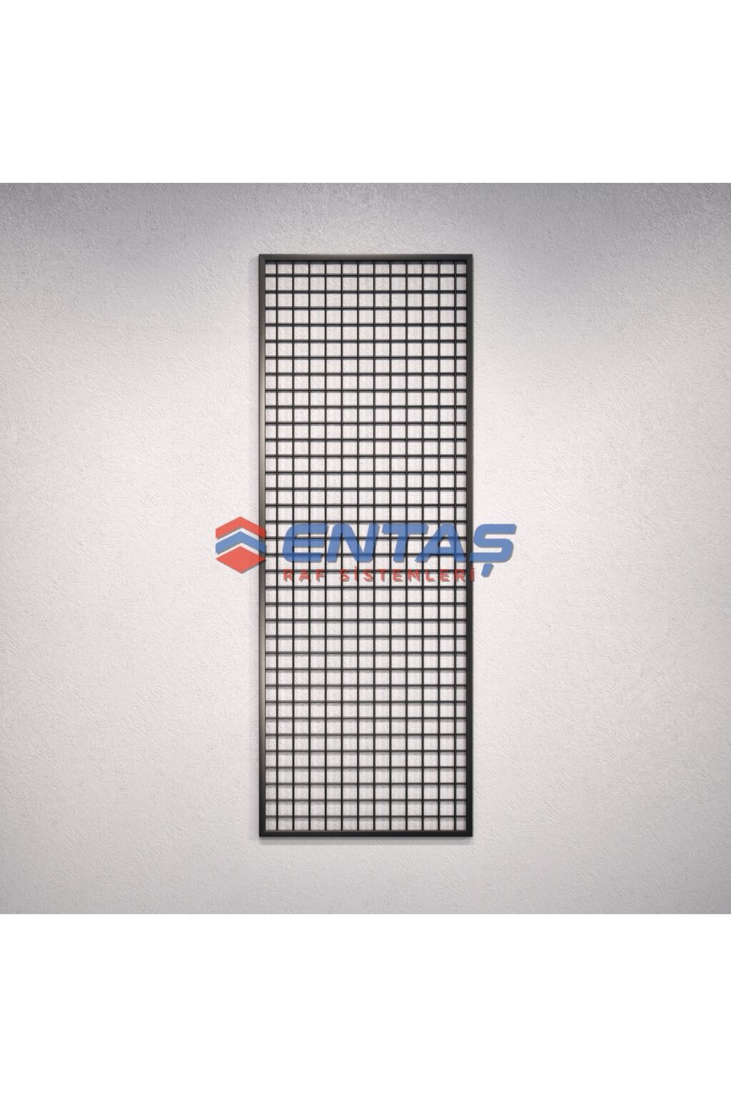 Duvara Monte Sık Telli Tel Raf 60x190 cm Siyah - Tel Pano Stand, Duvar Askılığı - Görsel 4