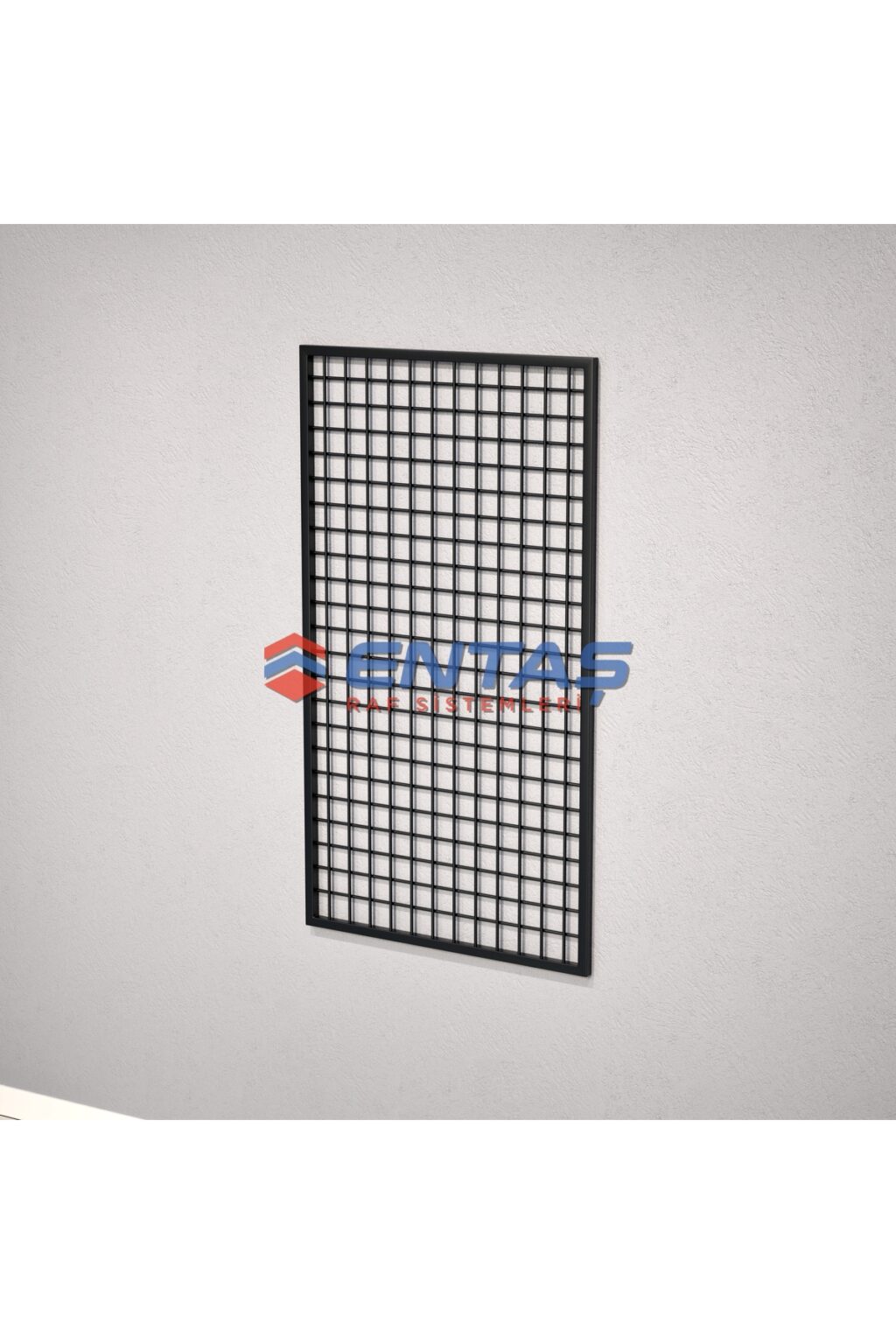 Duvara Monte Sık Telli Tel Raf 60x120 cm Siyah - Tel Pano Stand, Duvar Askılığı - Görsel 3
