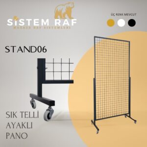 Sık Telli Ayaklı Tel Stand - Tel Pano