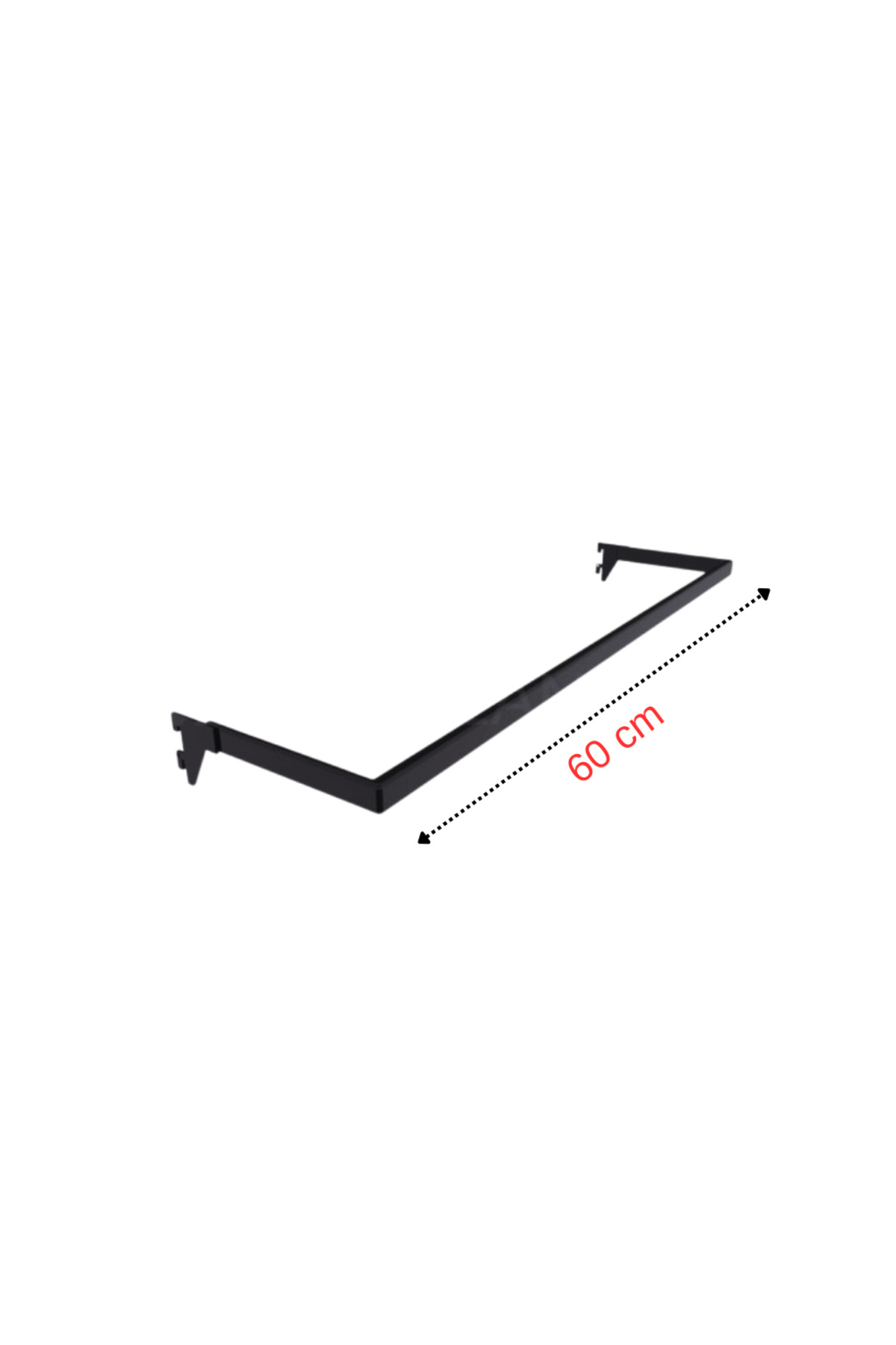 Ub1 Kare 10x30 Profil, 60 Cm, Konik Dikme Askı Kol, Baston Asma Kol, Askı Kolu, Elbise Askı Kolu