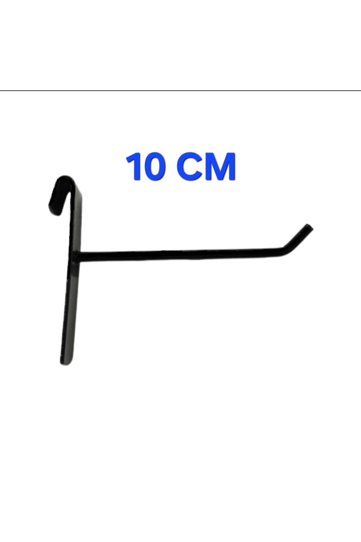 100 Adet, 10 Cm, Siyah Boyalı Tel Pano Kancası, Raf Kancası, Pano Teli, Askılık Teli, Çorap Askısı