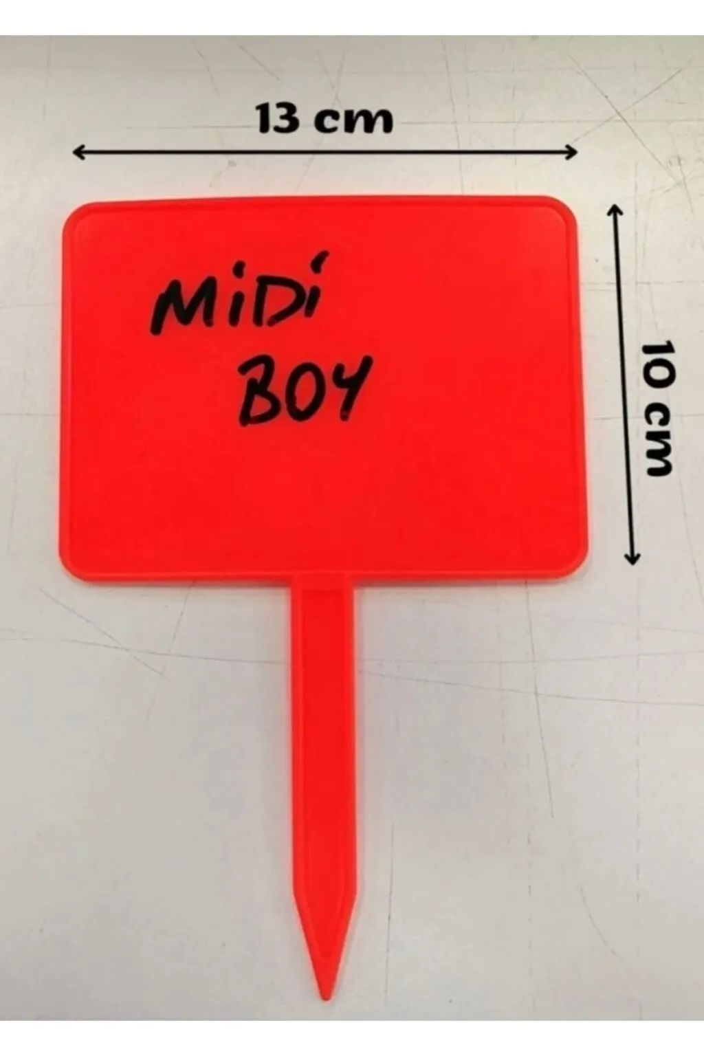 10'lu Saplamalı Küçük Boy Manav Bakliyat Etiketliği (turuncu Renk ) 11x8 Cm Ebat - Görsel 3