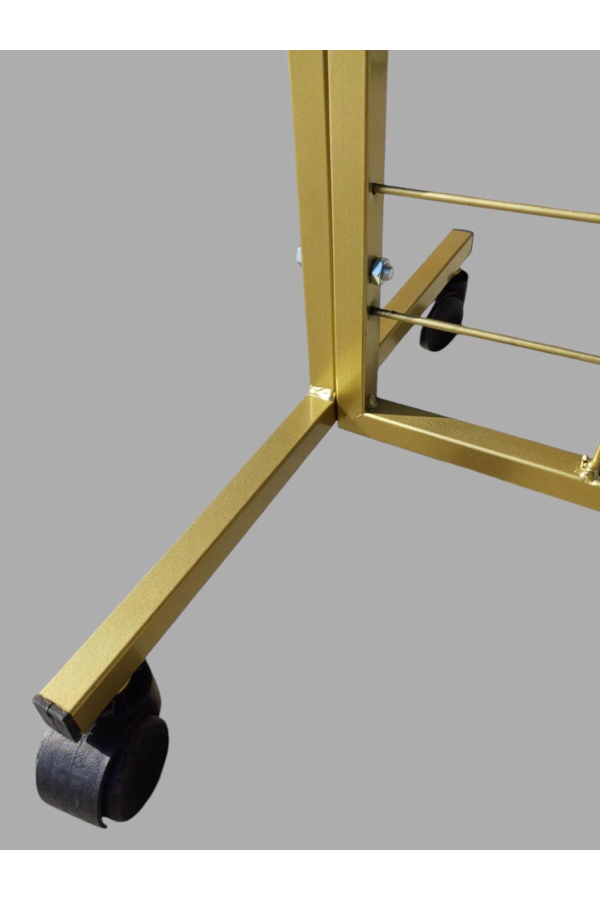 90x190 Cm Ayaklı Tel Pano, Gold Renkli, Telefon Aksesuar Standı, Duvar Panosu, Mağaza Askılığı, Çok - Görsel 2
