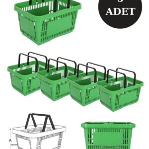 22 Litre Market El Sepeti.1.plastik Alışveriş El Sepeti 5 Lİ PAKET