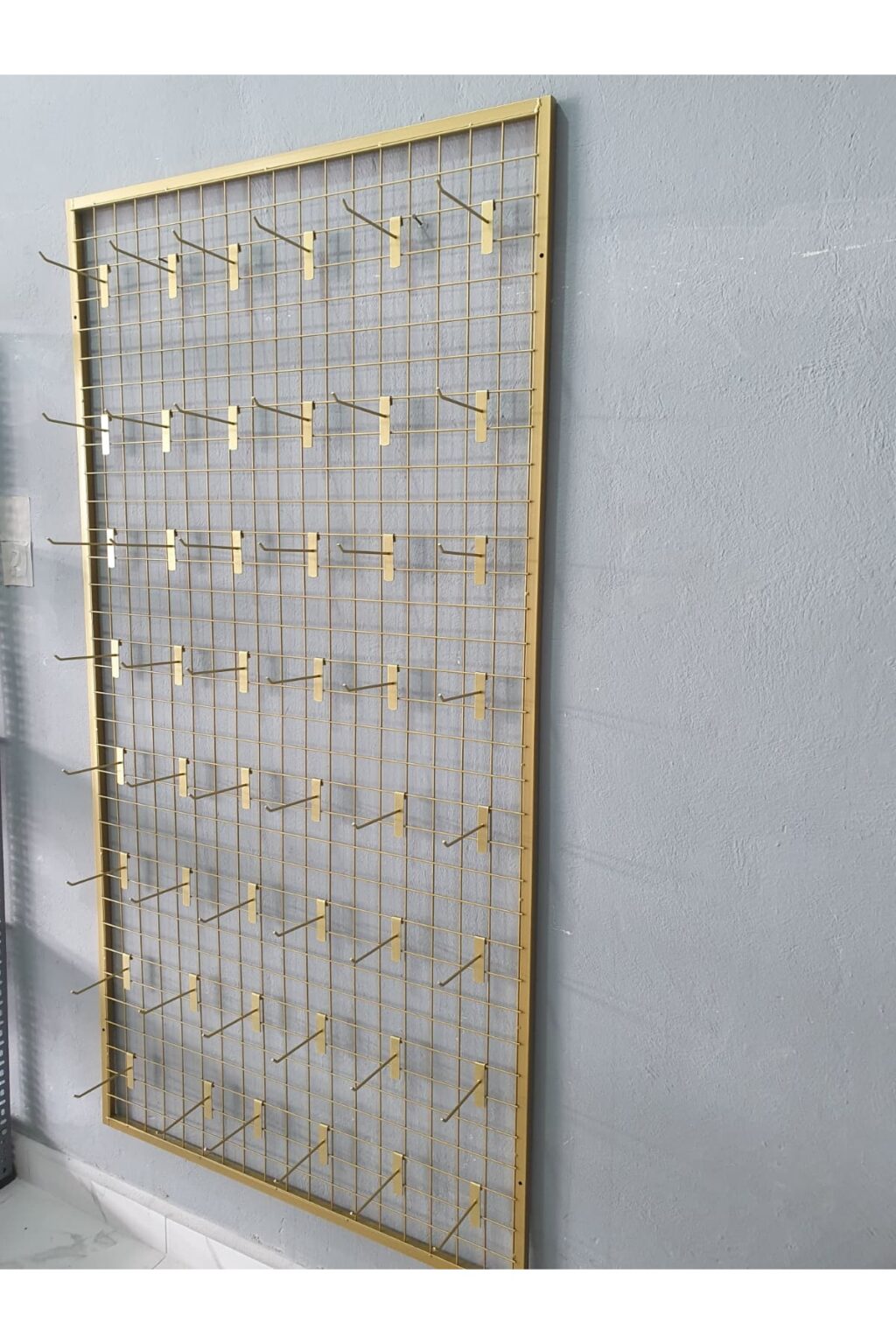 Tel Pano 103x200 cm 5x5 Sık Telli 50 Adet 15 cm Kanca Dahil Renk:gold