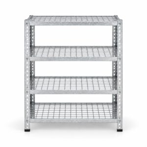 4 Katlı Galvaniz Tel Kafesli Çelik Ayakkabılık Rafı 31X75X75 cm