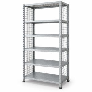 6 Katlı Galvaniz Tel Kafesli Çelik Ayakkabılık Rafı 31X75X150 cm