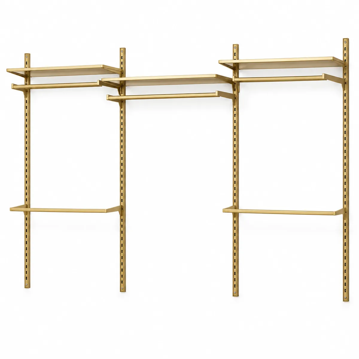 Mağaza Askılık Raf Sistemi 275x200 cm Gold - Butik Stand, Giyinme Odası Sistemi