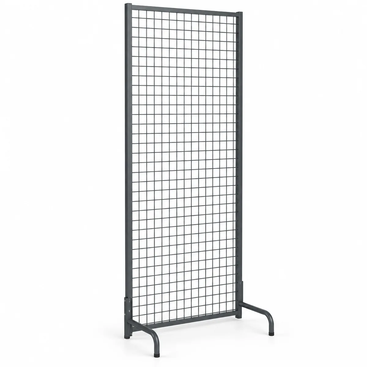 Profil Ayaklı Sık Telli Tel Raf 100x200 cm Antrasit - Tel Pano Stand, Duvar Askılığı