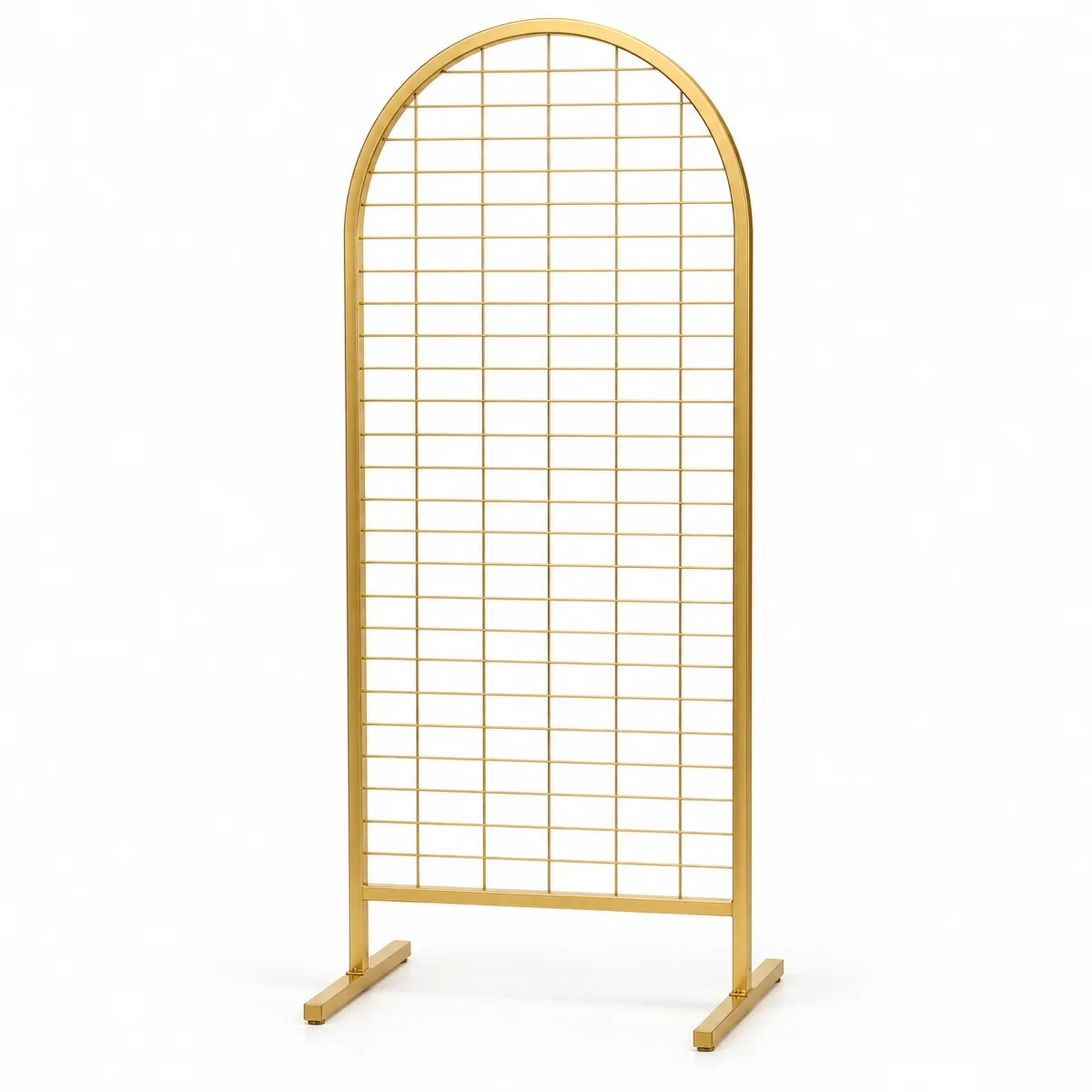 Oval Ayaklı Tel Pano Stand 90x190 cm Gold - Tel Raf, Duvar Askılığı