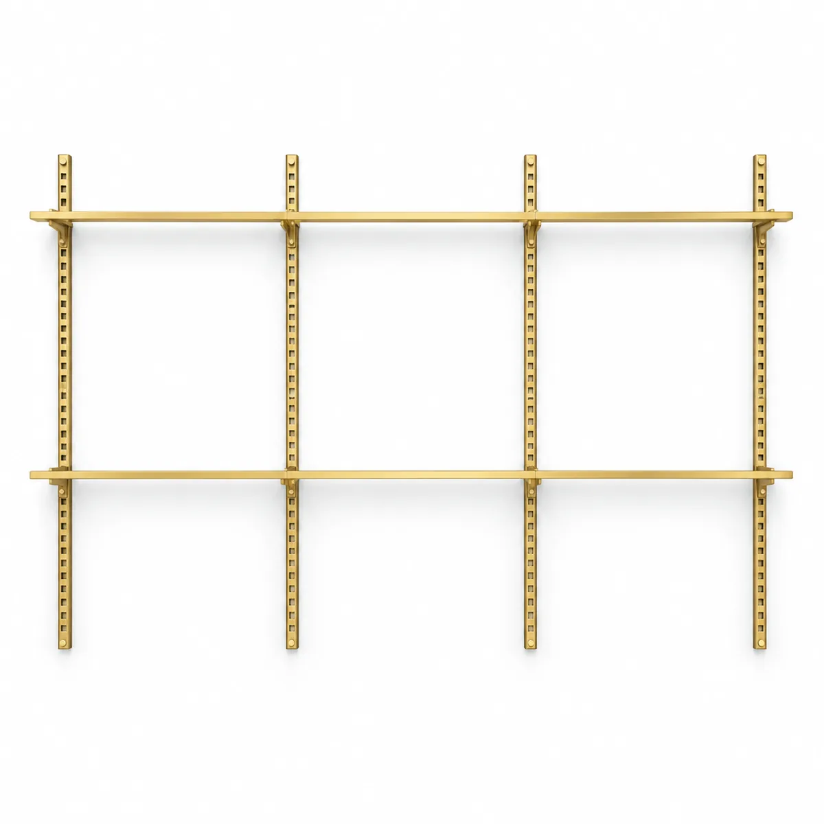 Mağaza Askılık Raf Sistemi 275x200 cm Gold - Butik Stand, Giyinme Odası Sistemi